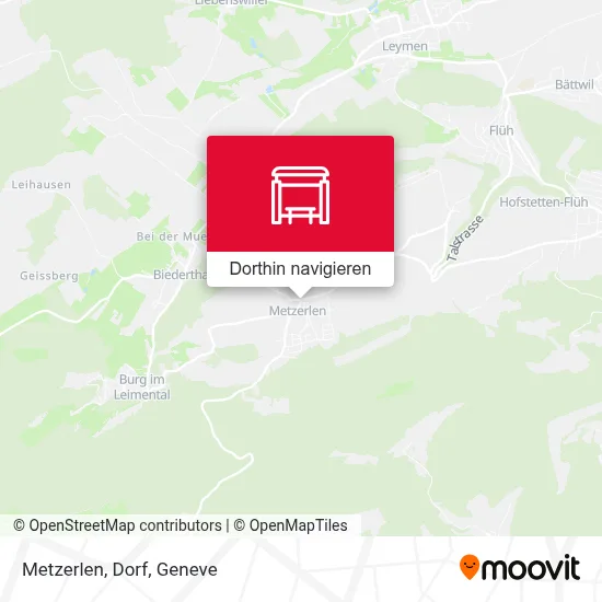 Metzerlen, Dorf Karte