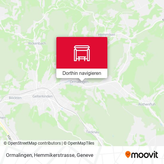 Ormalingen, Hemmikerstrasse Karte