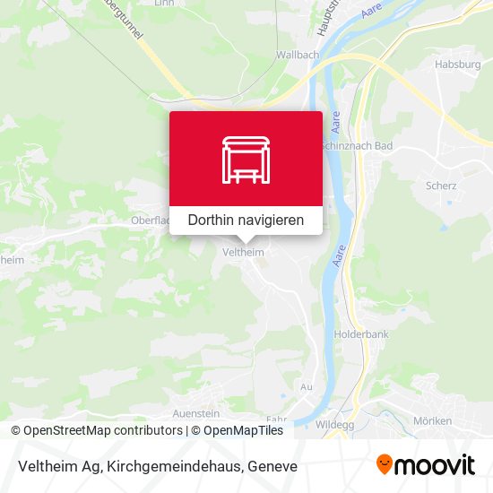 Veltheim Ag, Kirchgemeindehaus Karte