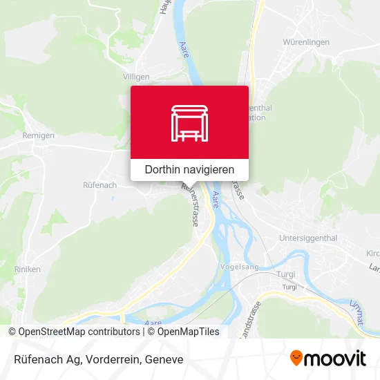 Rüfenach Ag, Vorderrein Karte