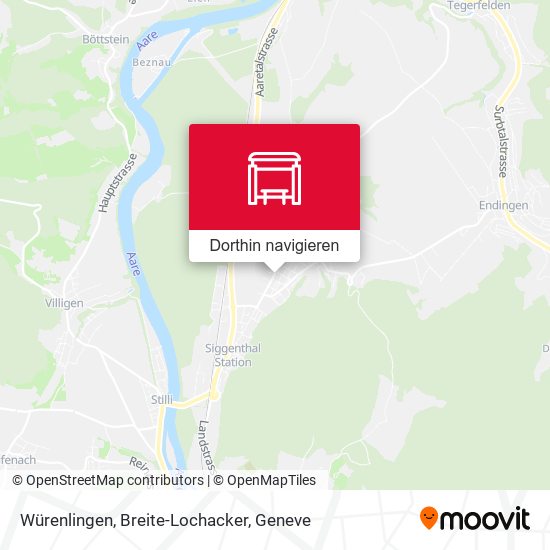 Würenlingen, Breite-Lochacker Karte