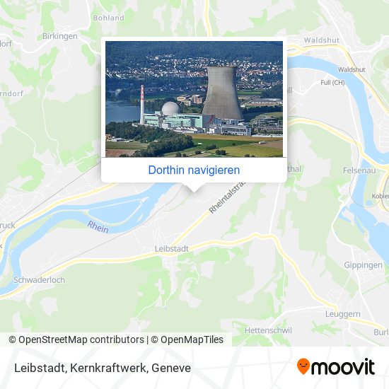 Leibstadt, Kernkraftwerk Karte