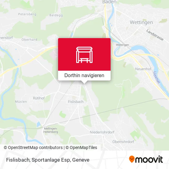 Fislisbach, Sportanlage Esp Karte