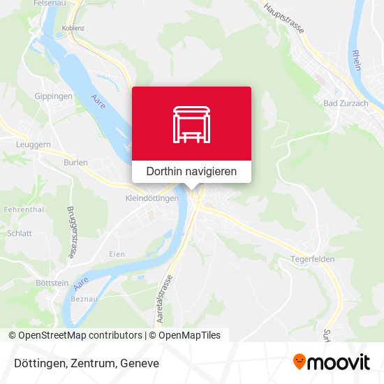 Döttingen, Zentrum Karte