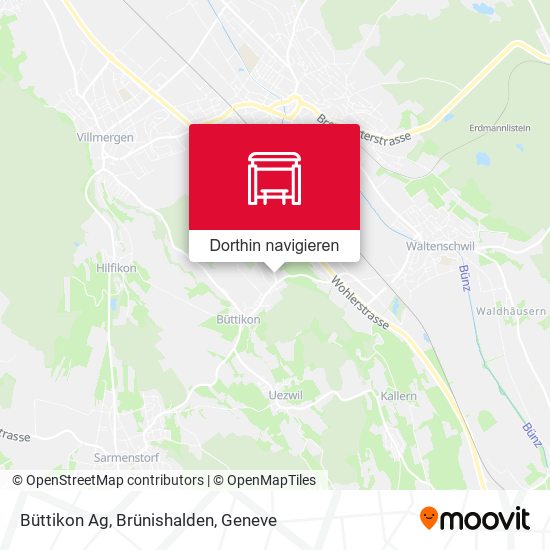 Büttikon Ag, Brünishalden Karte
