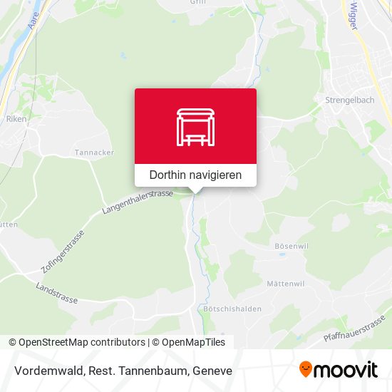 Vordemwald, Rest. Tannenbaum Karte
