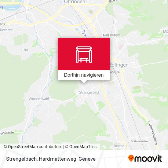 Strengelbach, Hardmattenweg Karte