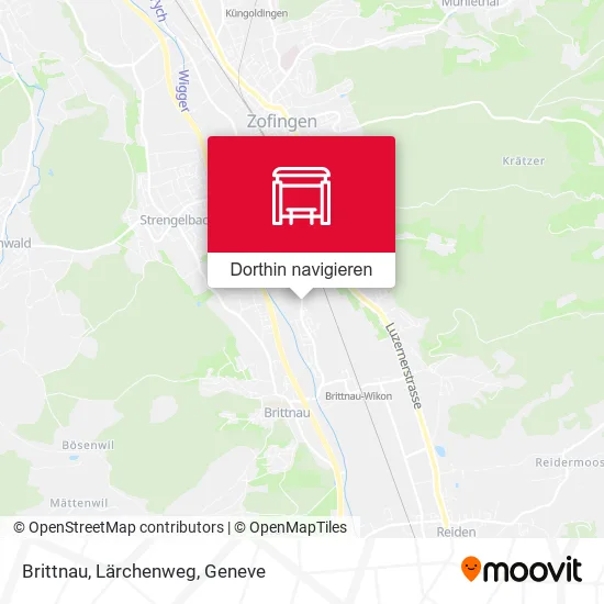 Brittnau, Lärchenweg Karte