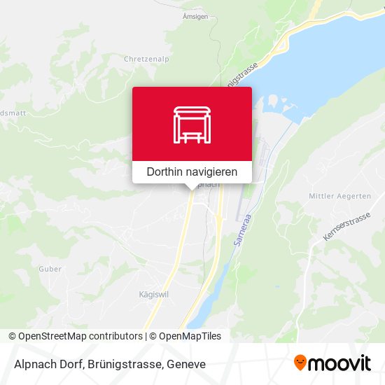 Alpnach Dorf, Brünigstrasse Karte