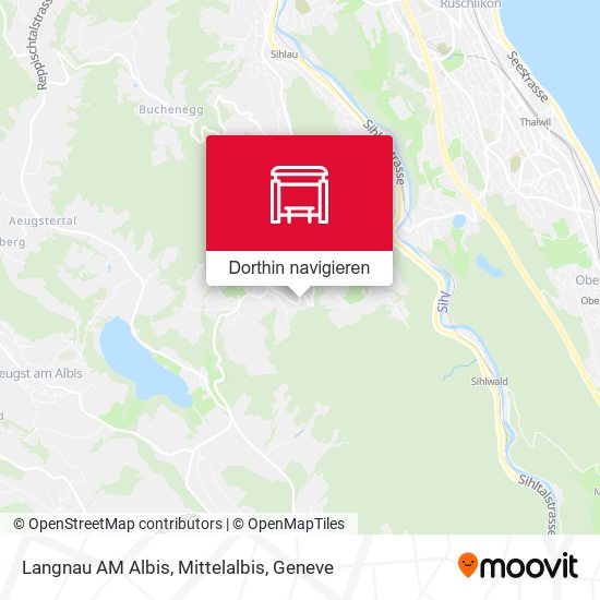 Langnau AM Albis, Mittelalbis Karte
