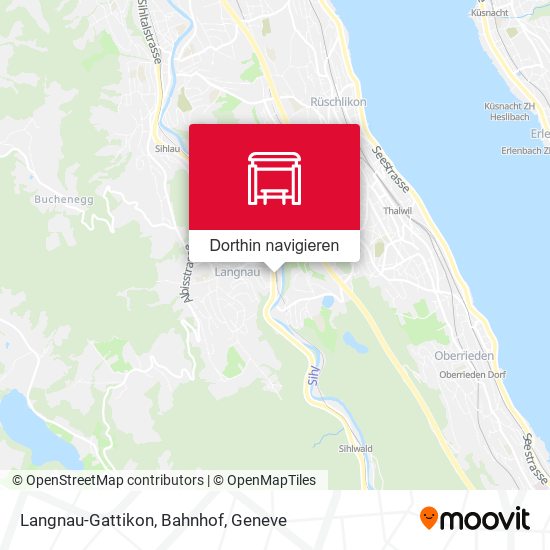 Langnau-Gattikon, Bahnhof Karte