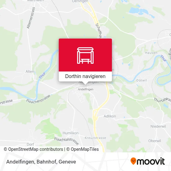 Andelfingen, Bahnhof Karte