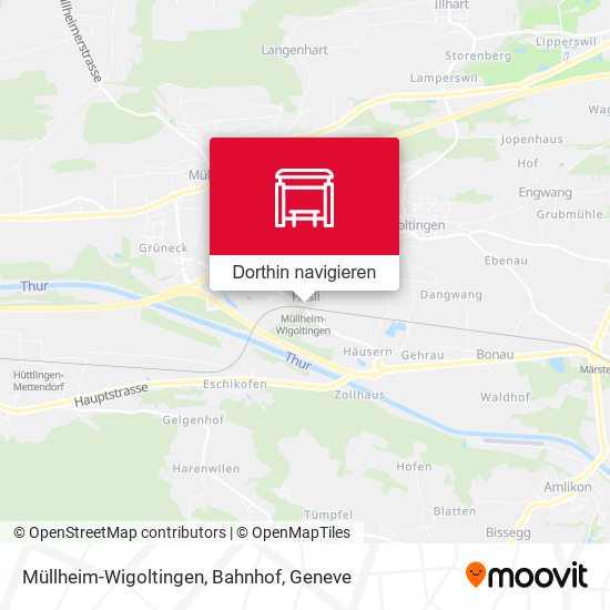 Müllheim-Wigoltingen, Bahnhof Karte