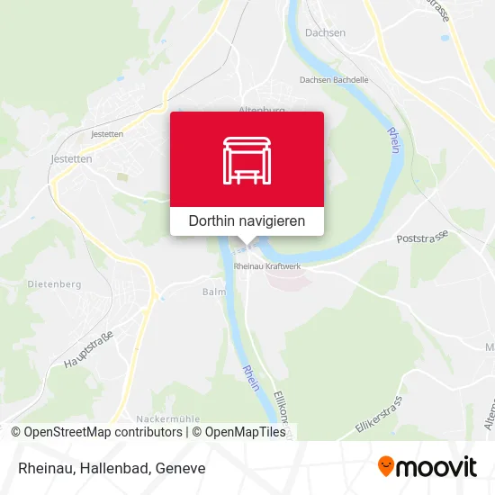 Rheinau, Hallenbad Karte