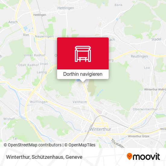 Winterthur, Schützenhaus Karte
