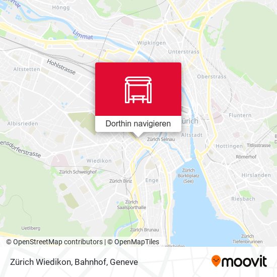 Zürich Wiedikon, Bahnhof Karte