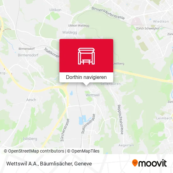 Wettswil A.A., Bäumlisächer Karte