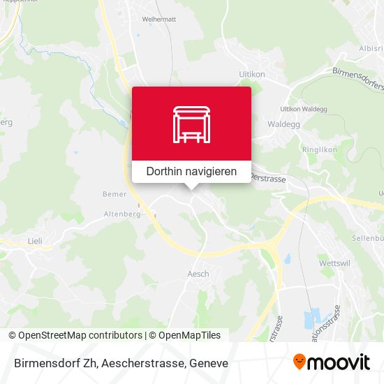 Birmensdorf Zh, Aescherstrasse Karte