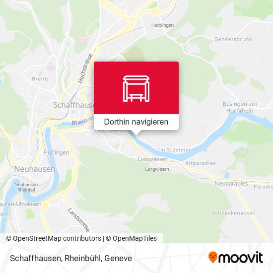 Schaffhausen, Rheinbühl Karte