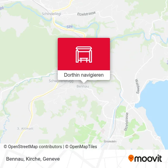 Bennau, Kirche Karte