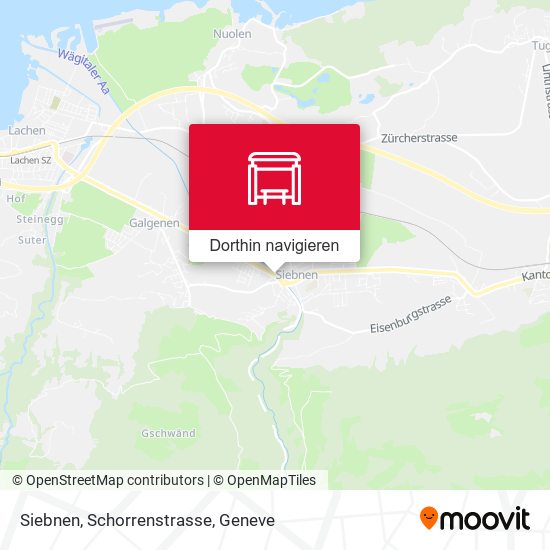 Siebnen, Schorrenstrasse Karte