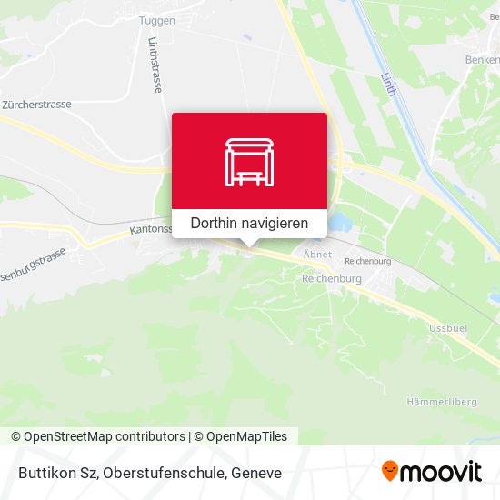 Buttikon Sz, Oberstufenschule Karte