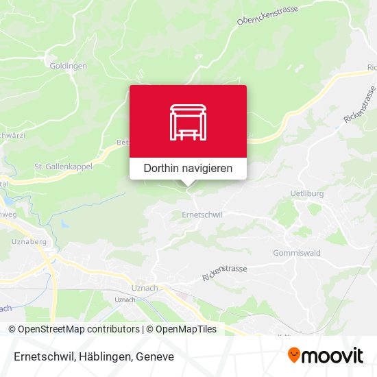 Ernetschwil, Häblingen Karte