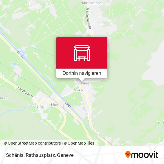 Schänis, Rathausplatz Karte