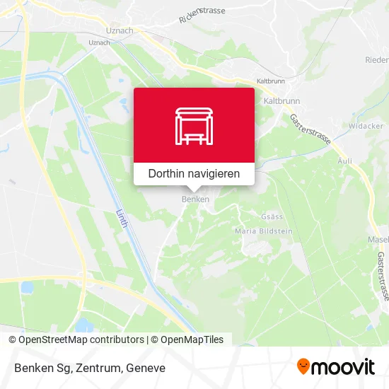 Benken Sg, Zentrum Karte