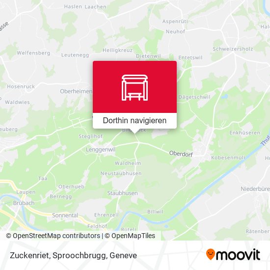 Zuckenriet, Sproochbrugg Karte