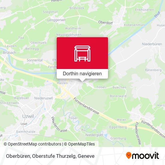 Oberbüren, Oberstufe Thurzelg Karte