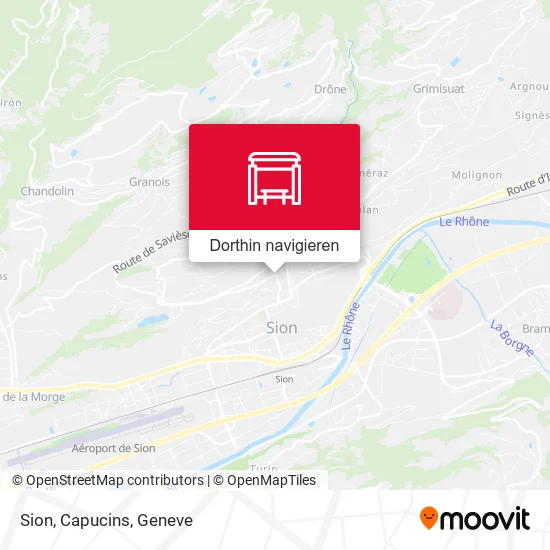 Sion, Capucins Karte