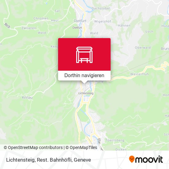 Lichtensteig, Rest. Bahnhöfli Karte