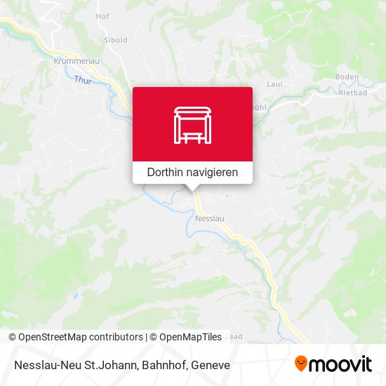 Nesslau-Neu St.Johann, Bahnhof Karte