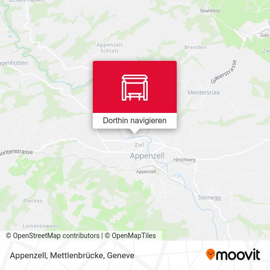 Appenzell, Mettlenbrücke Karte