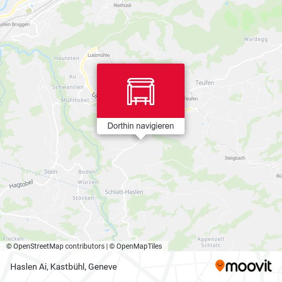 Haslen Ai, Kastbühl Karte