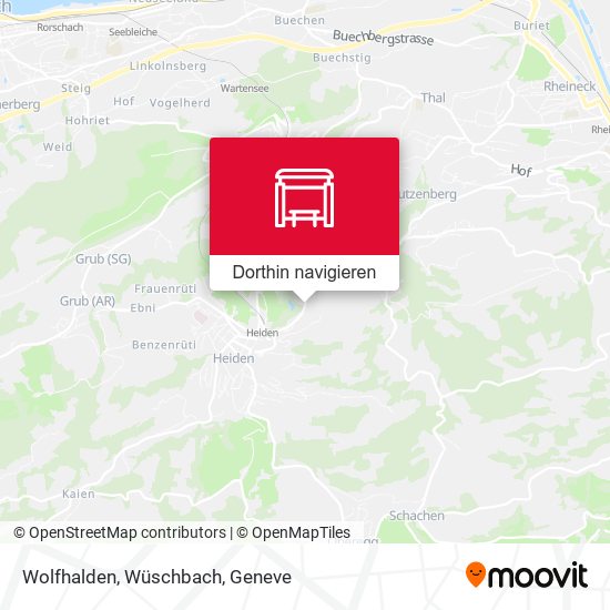 Wolfhalden, Wüschbach Karte