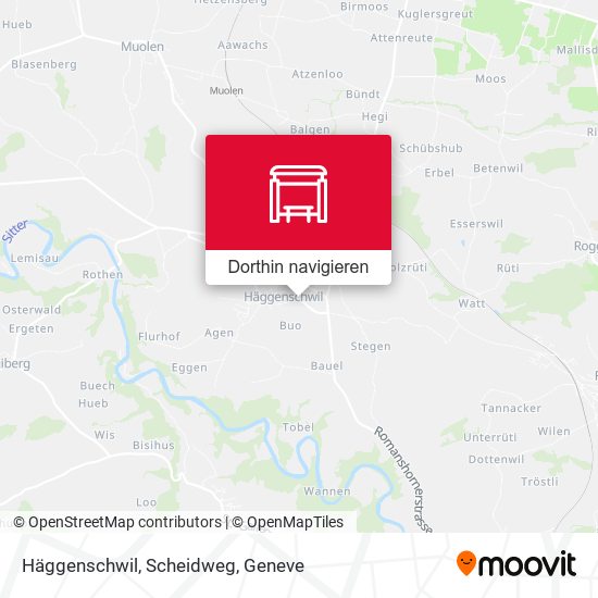 Häggenschwil, Scheidweg Karte