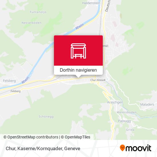 Chur, Kaserne/Kornquader Karte