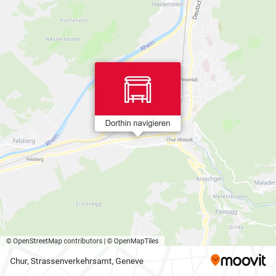 Chur, Strassenverkehrsamt Karte