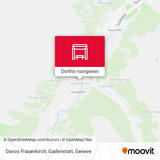 Davos Frauenkirch, Gadenstatt Karte