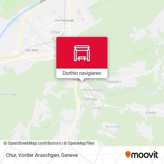 Chur, Vorder Araschgen Karte