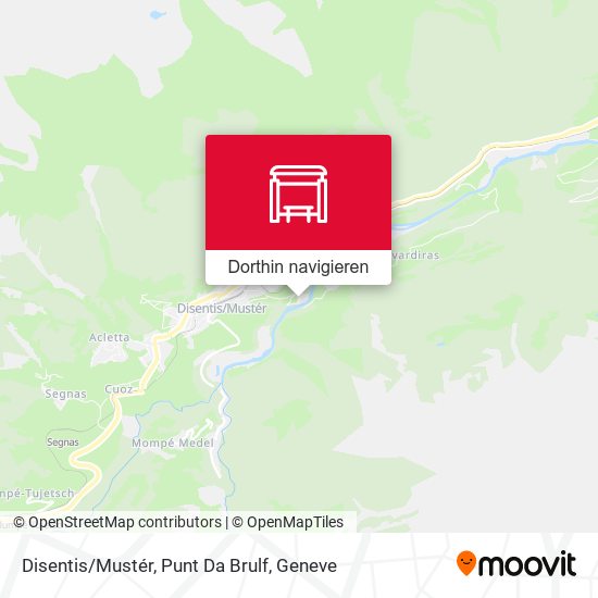 Disentis/Mustér, Punt Da Brulf Karte