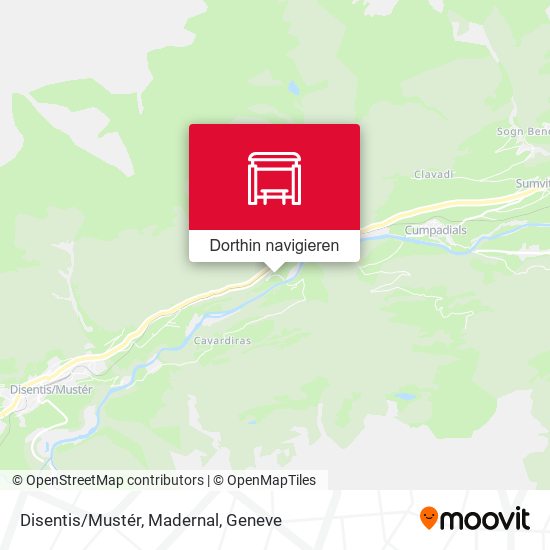 Disentis/Mustér, Madernal Karte