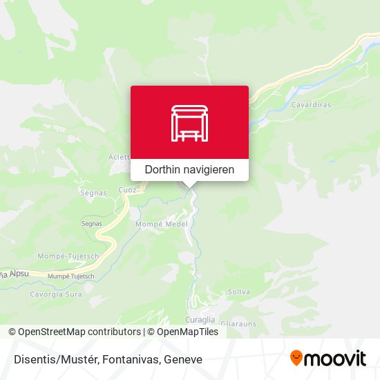 Disentis/Mustér, Fontanivas Karte
