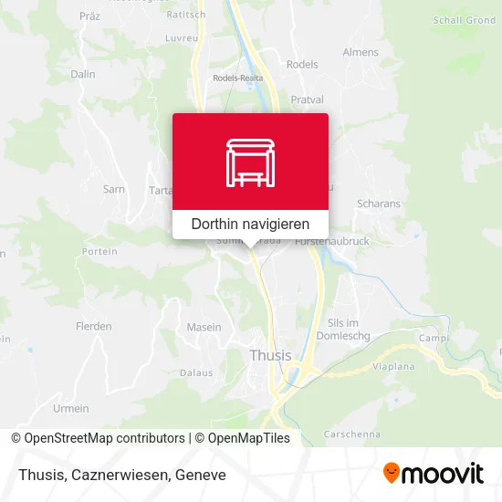 Thusis, Caznerwiesen Karte