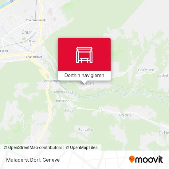 Maladers, Dorf Karte
