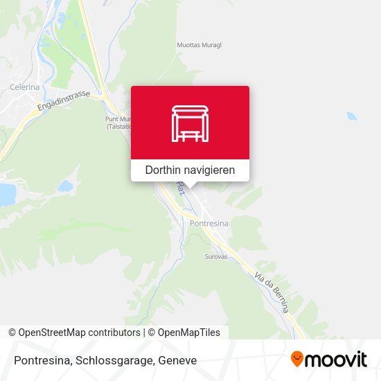 Pontresina, Schlossgarage Karte