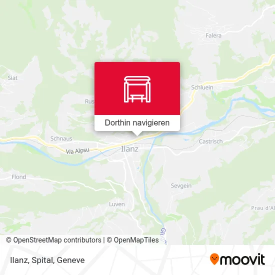 Ilanz, Spital Karte