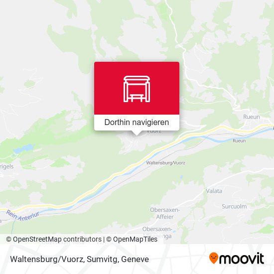Waltensburg/Vuorz, Sumvitg Karte